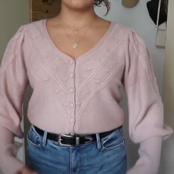 abercrombie Bubble cropped cardigan white - Picture 14 of 14